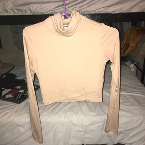 Cowl neck crop top
